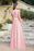 Elegan Cap Sleeves Lace Beadings Evening Dress Ruched Chiffon A-line Formal Dress - Prom Dresses
