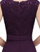 Elegant Cap Sleeves Sweetheart ALine Evening Dresses with Sash Floral Lace Appliques Formal Dresses - Prom Dresses