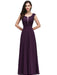 Elegant Cap Sleeves Sweetheart ALine Evening Dresses with Sash Floral Lace Appliques Formal Dresses - Regency / US 2 - Prom Dresses