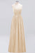 Bridelily Elegant Spaghetti Straps Long Bridesmaid Dress Lace V-Neck Maid of Honor Dress