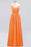 Bridelily Elegant Spaghetti Straps Long Bridesmaid Dress Lace V-Neck Maid of Honor Dress