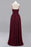 Bridelily Elegant Spaghetti Straps Long Bridesmaid Dress Lace V-Neck Maid of Honor Dress