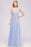 Bridelily Elegant Spaghetti Straps Long Bridesmaid Dress Lace V-Neck Maid of Honor Dress