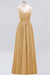 Bridelily Elegant Spaghetti Straps Long Bridesmaid Dress Lace V-Neck Maid of Honor Dress