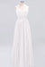 Bridelily Elegant Spaghetti Straps Long Bridesmaid Dress Lace V-Neck Maid of Honor Dress