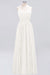 Bridelily Elegant Spaghetti Straps Long Bridesmaid Dress Lace V-Neck Maid of Honor Dress