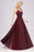 Bridelily Elegant Spaghetti Straps Long Bridesmaid Dress Lace V-Neck Maid of Honor Dress