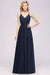Bridelily Elegant Spaghetti Straps Long Bridesmaid Dress Lace V-Neck Maid of Honor Dress