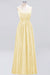 Bridelily Elegant Spaghetti Straps Long Bridesmaid Dress Lace V-Neck Maid of Honor Dress