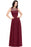 Elegant Crew Neck Ruched Chiffon Bridesmaid Dress Sleeveless Aline Wedding Guest Dress - Burgundy / US 2 - Prom Dresses