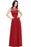 Elegant Crew Neck Ruched Chiffon Bridesmaid Dress Sleeveless Aline Wedding Guest Dress - Red / US 2 - Prom Dresses