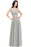 Elegant Crew Neck Ruched Chiffon Bridesmaid Dress Sleeveless Aline Wedding Guest Dress - Silver / US 2 - Prom Dresses