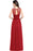 Elegant Crew Neck Ruched Chiffon Bridesmaid Dress Sleeveless Aline Wedding Guest Dress - Prom Dresses