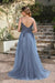 Elegant Dark Green A-Line Spaghetti Straps Prom Dresses with Split - Prom Dresses