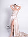 Elegant Dark Navy A-Line Spaghetti Straps Sleeveless Satin Prom Dresses - Prom Dresses