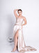 Elegant Dark Navy A-Line Spaghetti Straps Sleeveless Satin Prom Dresses - Prom Dresses