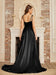 High Split Shiny Floor-Length Dresses with Spaghetti Straps-koscy
