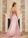 High Split Shiny Floor-Length Dresses with Spaghetti Straps-koscy