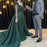 Elegant Green Applique Prom Dress, Long Sleeve Mermaid