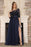 Elegant Half Sleeves Aline Evening Dress Jewel Neck Lace Appliques Tulle Front Split Party Dress - Black / US 2 - Prom Dresses