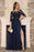 Elegant Half Sleeves Aline Evening Dress Jewel Neck Lace Appliques Tulle Front Split Party Dress - Prom Dresses