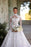 Elegant High Neck Long Sleeves A-Line Appliques Lace Wedding Dress