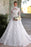 Elegant High Neck Long Sleeves A-Line Appliques Lace Wedding Dress