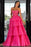 Elegant Hot Pink Sweetheart Sleeveless Layers Prom Dress