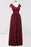 Bridelily Elegant Lace Open-Back Long Burgundy Bridesmaid Dresses Online