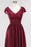 Bridelily Elegant Lace Open-Back Long Burgundy Bridesmaid Dresses Online