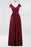 Bridelily Elegant Lace Open-Back Long Burgundy Bridesmaid Dresses Online