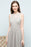 Bridelily Affordable Lace Sleeveless Silver Bridesmaid Dress with Ruffles