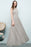 Bridelily Affordable Lace Sleeveless Silver Bridesmaid Dress with Ruffles