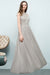 Bridelily Affordable Lace Sleeveless Silver Bridesmaid Dress with Ruffles