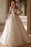 Elegant Long Sleeves Beaded Appliques Lace A-Line Square-Neck Wedding Dress