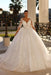 Elegant Long Sleeves Sweetheart Ball Gown Wedding Dress with Sweep Train - wedding dress