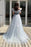 Elegant Off-the-Shoulder A-Line Sequins Tulle Prom Dress with Belt and Beads