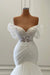 Elegant Off the Shoulder Floor Length Mermaid Tulle Wedding Dress - wedding dress