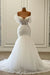 Elegant Off the Shoulder Floor Length Mermaid Tulle Wedding Dress - wedding dress