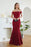 Elegant Off-the-Shoulder Trumpet Bridesmaid Dress Lace Long Evening Dress - Prom Dresses