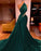  Elegant One Shoulder Mermaid Prom Dress Long Pleated with Beads