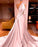  Elegant One Shoulder Mermaid Prom Dress Long Pleated with Beads