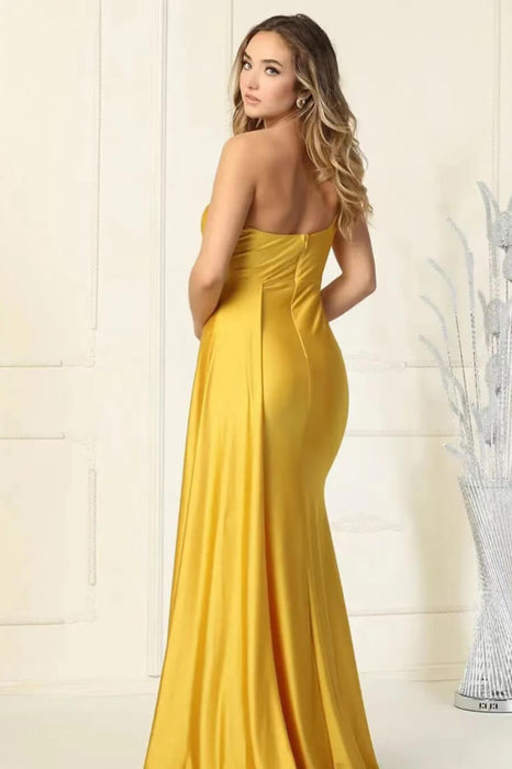 Elegant One-Shoulder Sweetheart Mermaid Evening Dress with Ruffles