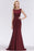 Bridelily Mermaid Scoop Sleeveless Lace Burgundy Bridesmaid Dresses with Pleats