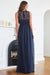 Elegant Round Neck Chiffon Formal Dress Sleveless Aline Evening Dress Floor Length - Prom Dresses