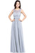 Elegant Round Neck Chiffon Formal Dress Sleveless Aline Evening Dress Floor Length - Lavender / US 2 - Prom Dresses
