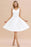 Elegant Ruffle Chiffon Short Bridesmaid Dress Sleeveless V-Neck Aline Knee Length Homecoming Dress - White / US 2 - Prom Dresses