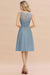 Elegant Ruffle Chiffon Short Bridesmaid Dress Sleeveless V-Neck Aline Knee Length Homecoming Dress - Prom Dresses