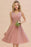 Elegant Ruffle Chiffon Short Bridesmaid Dress Sleeveless V-Neck Aline Knee Length Homecoming Dress - Prom Dresses