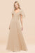 Bridelily Chic Satin V-Neck Long Burgundy Chiffon Bridesmaid Dress with Flutter Sleeve